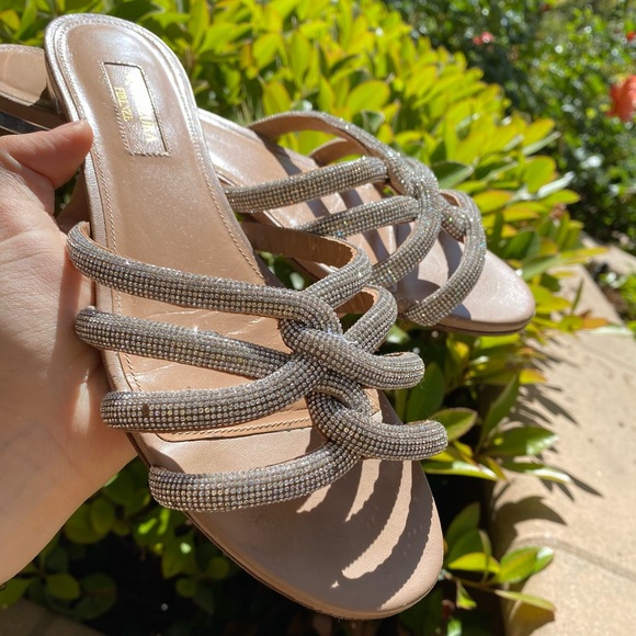 EUC Aquazzura moondust slides sandals $895 37.5 - Picture 7 of 10